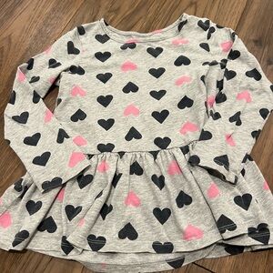 Gap Kids Peplum Top Heart Print Size 5Y